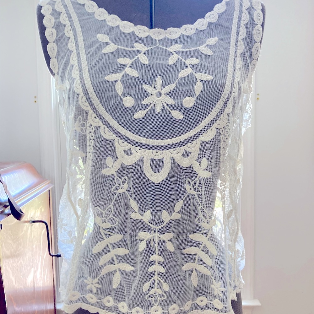 Candies Sleeveless Lace Top